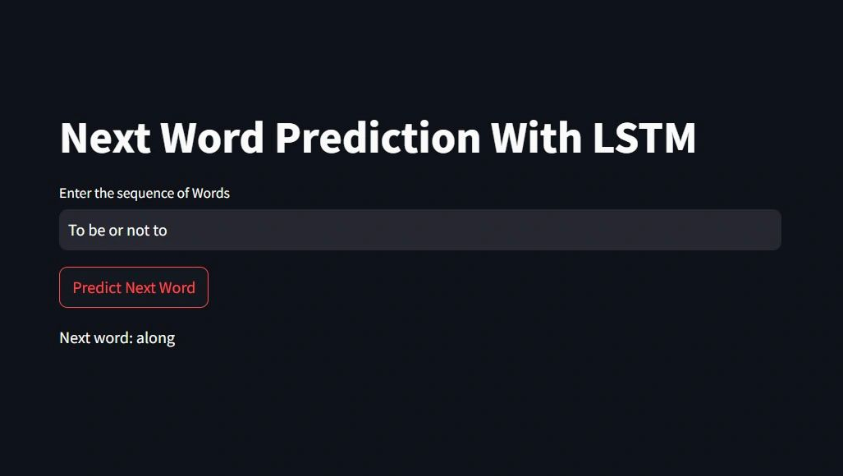 Next Word Prediction